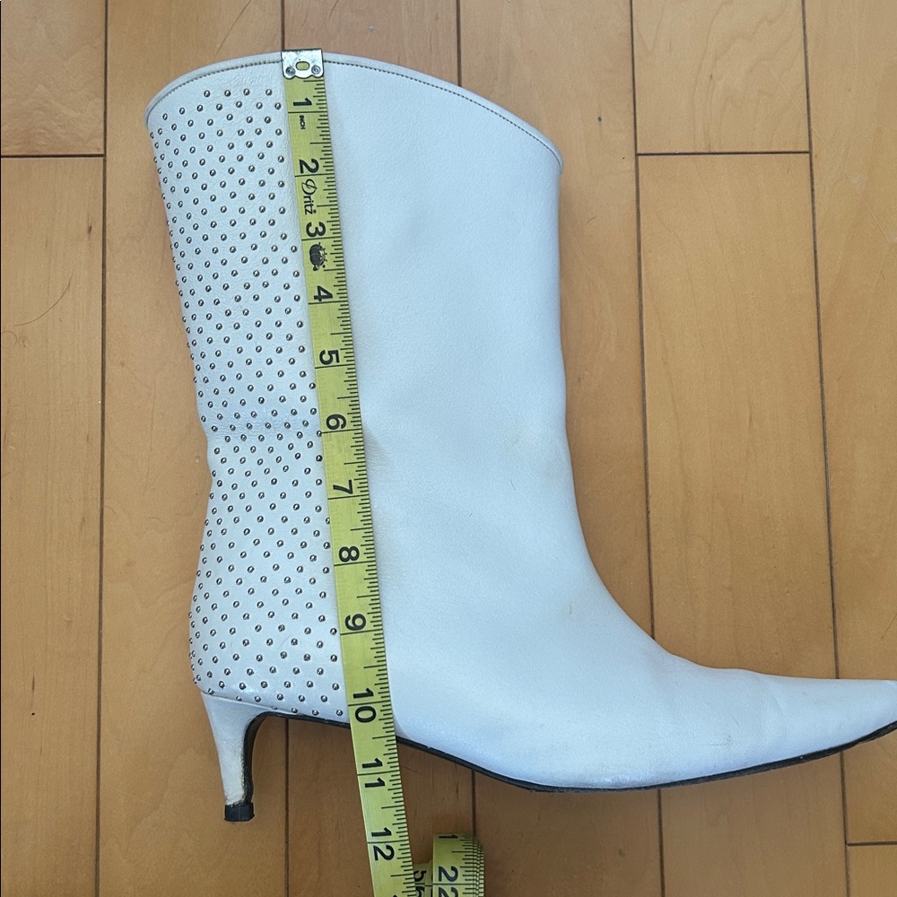 Anine Bing Reagan white leather boots, size 9 - Picture 15 of 16